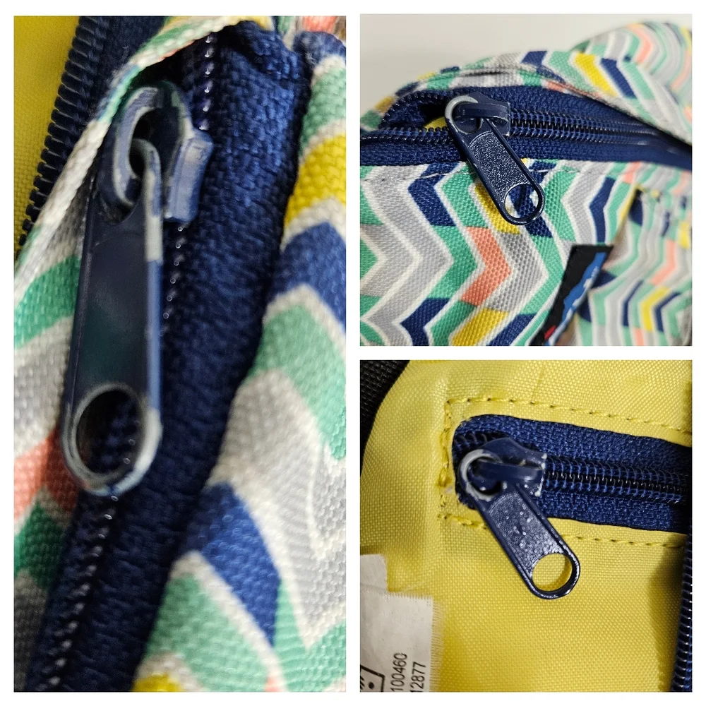 KAVU Rope Sling Bag OS Chevron Zigzag Crossbody Backpack Hiking Boho Multicolors